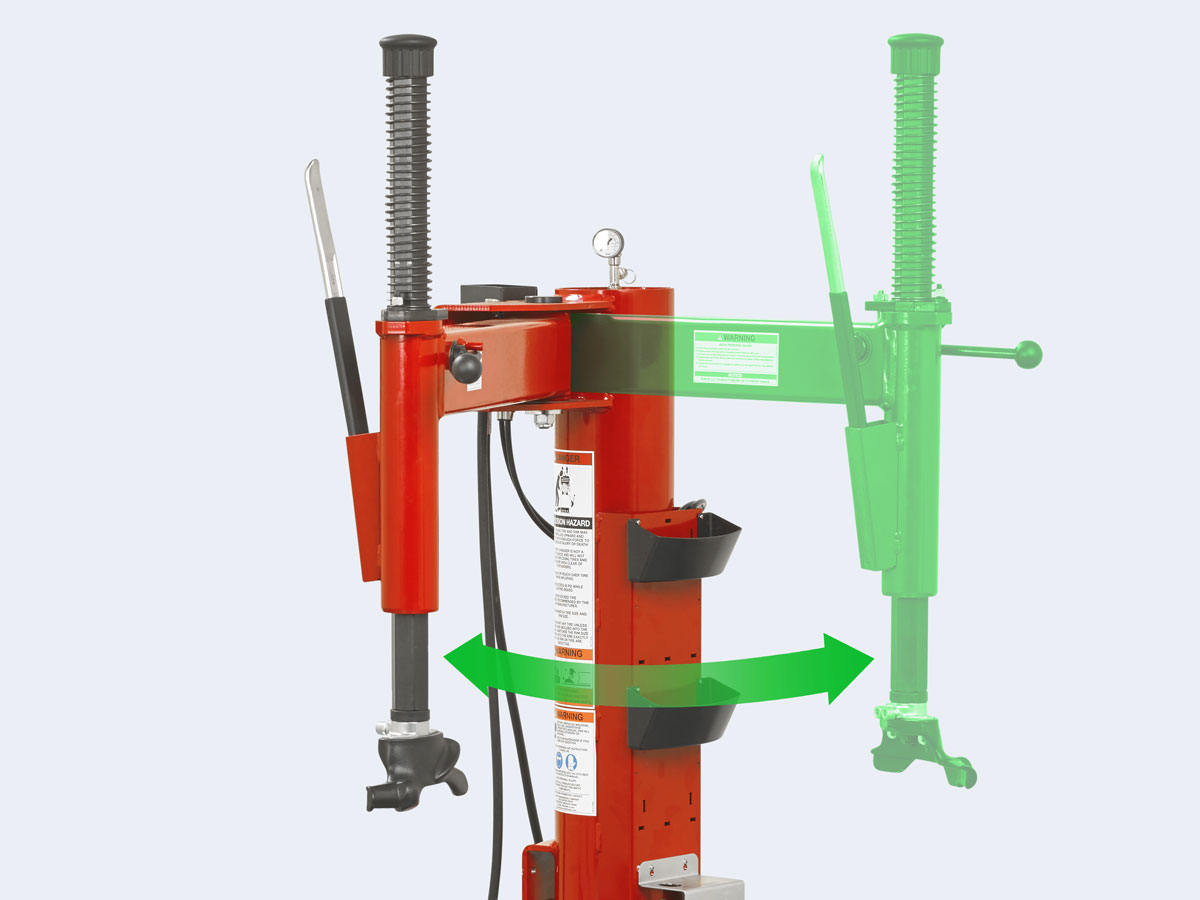 hunter tire changer swing arm movement